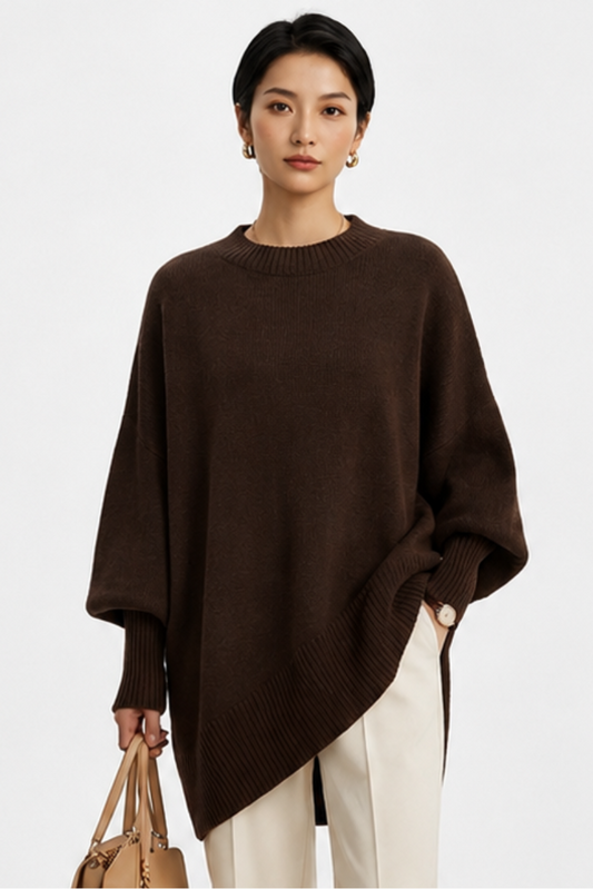 Pullover Girocollo in Maglia Pregiata Donna