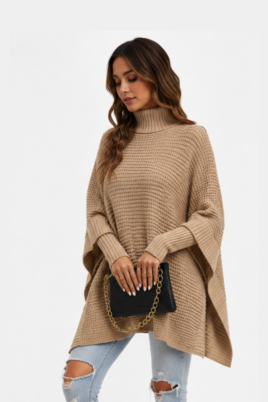 Pullover Invernale Oversize a Collo Alto