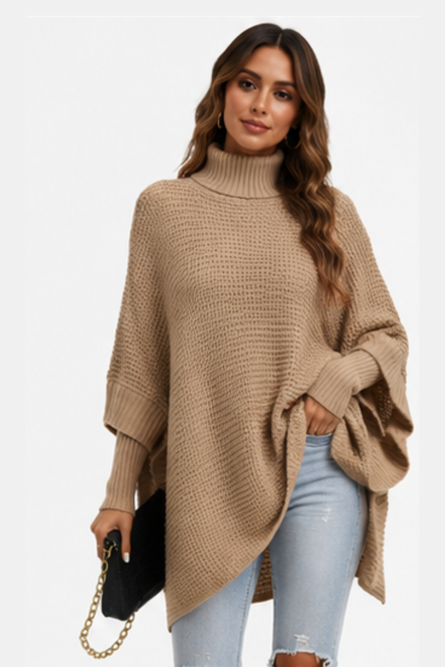 Pullover Invernale Oversize a Collo Alto
